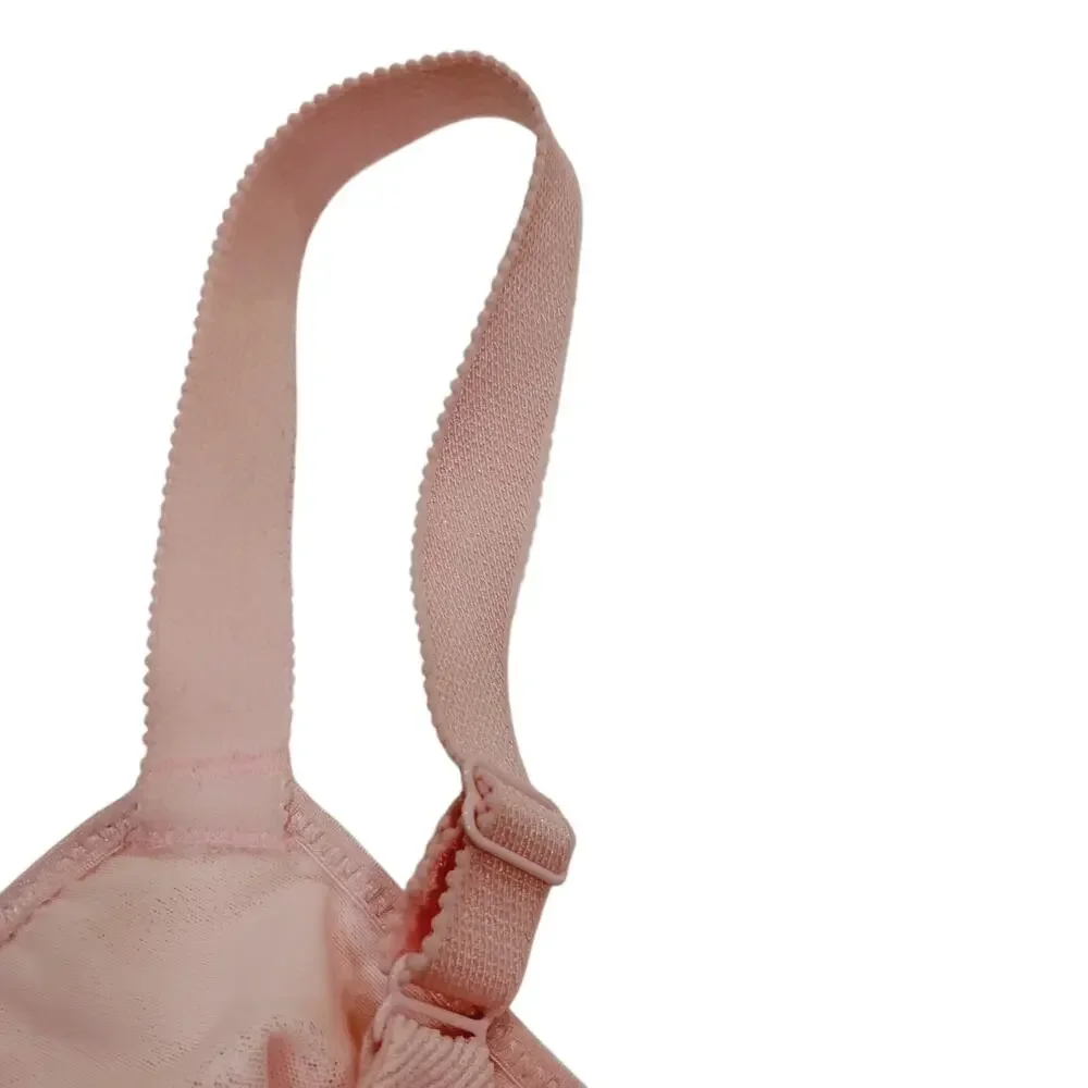 Wacoal US 40H 857210 Lace SoftPink Underwire Bra Breathable Rear Closure Unlined
